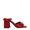 Versace Red Leather Platform Sandals