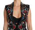 Dolce & Gabbana Black Crystal Sicily Vest Waistcoat