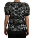 Dolce & Gabbana Black Sequined Crystal Embellished Top Blouse