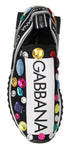 Dolce & Gabbana Black Crystal Sneakers – Women’s Stretch Slip-On Low Top Shoes