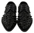 Dolce & Gabbana Dress Brogue Shoes Black Leather with Crystals – Women’s