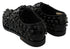 Dolce & Gabbana Dress Brogue Shoes Black Leather with Crystals – Women’s