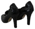 Dolce & Gabbana Cinderella Black Floral Crystal Heels Shoes - Women’s