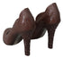 Dolce & Gabbana Women's Brown PVC Cinderella Heels – Floral Crystal Pumps