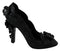 Dolce & Gabbana Black Cinderella Crystal Heels – Floral PVC Pumps for Women
