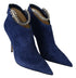 Jimmy Choo Blaize 100 Heeled Boots in Pop Blue Suede Leather for Women