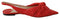 Jimmy Choo Red Nappa Leather Pointed Toe Flats Sandals for Women