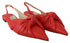 Jimmy Choo Red Nappa Leather Pointed Toe Flats Sandals for Women