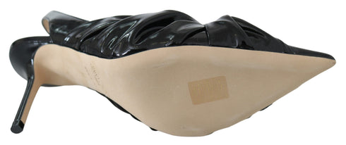 Jimmy Choo Black Patent Leather Heels for Women – Pointed Toe Pumps Annabell 85