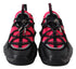 Jimmy Choo Black & Pink Diamond Trail Leather Mesh Sneakers for Women