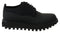 Dolce & Gabbana Black Rubberized Calfskin Chunky Derby Vulcano Shoes