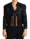 Dolce & Gabbana Black Lace Sheer Corset Organza Silk Jacket