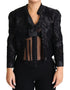 Dolce & Gabbana Black Lace Sheer Corset Organza Silk Jacket