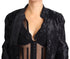 Dolce & Gabbana Black Lace Sheer Corset Organza Silk Jacket