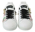 Dolce & Gabbana White Leather Crystal Floral Sneakers – Women's Rose-Print Shoes