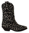 Dolce & Gabbana Leopard Cowboy Boots – Black & Gray Mid-Calf Women's Boots