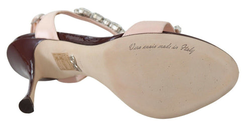 Dolce & Gabbana Pink Crystal Embellished Keira Heels for Women’s