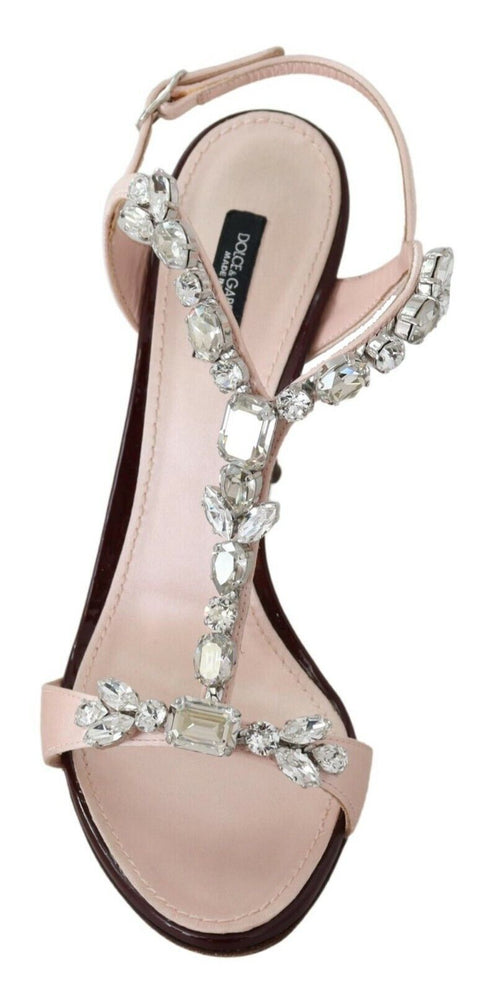 Dolce & Gabbana Pink Crystal Embellished Keira Heels for Women’s