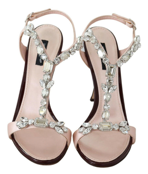 Dolce & Gabbana Pink Crystal Embellished Keira Heels for Women’s