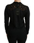 Dolce & Gabbana Black Lace Sweater Cardigan Sweater