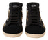 Dolce & Gabbana Beige Brown Wool Cotton High Top Sneakers