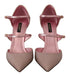 Dolce & Gabbana Pink Glitter Mary Jane Strappy Heels for Women