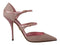 Dolce & Gabbana Pink Glitter Mary Jane Strappy Heels for Women