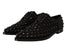 Dolce & Gabbana Jeweled Lace-Up Flats Shoes in Black Grosgrain Women’s