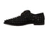Dolce & Gabbana Jeweled Lace-Up Flats Shoes in Black Grosgrain Women’s