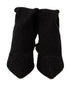 Dolce & Gabbana Black Knit Sock Boots – Women's Stretch Knee-High Booties