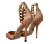 Dolce & Gabbana Beige Chain Strap Pumps – Silk High Heels for Women