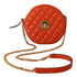 Versace Round Crossbody Shoulder Bag in Red Nappa Leather for Women