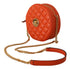 Versace Round Crossbody Shoulder Bag in Red Nappa Leather for Women