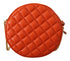Versace Round Crossbody Shoulder Bag in Red Nappa Leather for Women