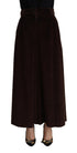 Dolce & Gabbana Bordeaux Corduroy Cotton Trouser Wide Leg Pants