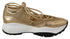 Jimmy Choo Michigan Hip Golden Glamour Mesh Leather Women’s Sneakers Shoes