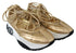 Jimmy Choo Michigan Hip Golden Glamour Mesh Leather Women’s Sneakers Shoes