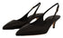 Dolce & Gabbana Slingback Pumps | Black Leather Pointed Toe Heels for Women