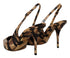 Dolce & Gabbana Slingback Heels – Brown Tiger Moluro Python Leather Women's Shoes