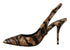 Dolce & Gabbana Slingback Heels – Brown Tiger Moluro Python Leather Women's Shoes