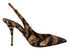 Dolce & Gabbana Slingback Heels – Brown Tiger Moluro Python Leather Women's Shoes