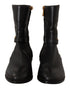 Dolce & Gabbana Black Leather Short Biker Boots Flats – Women’s