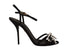 Dolce & Gabbana Black Crystal Ankle Strap Heels – Women’s Evening Sandals