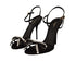 Dolce & Gabbana Black Crystal Ankle Strap Heels – Women’s Evening Sandals