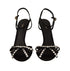 Dolce & Gabbana Black Crystal Ankle Strap Heels – Women’s Evening Sandals