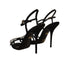 Dolce & Gabbana Black Crystal Ankle Strap Heels – Women’s Evening Sandals