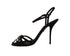 Dolce & Gabbana Black Crystal Ankle Strap Heels – Women’s Evening Sandals