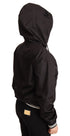 Dolce & Gabbana Black Polyester Hooded Bomber Full Zip Jacket