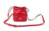 Versace Red Quilted Leather Drawstring Bucket Crossbody Bag with Medusa Emblem