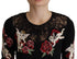 Dolce & Gabbana Black Lace Angel Roses Cardigan Sweater
